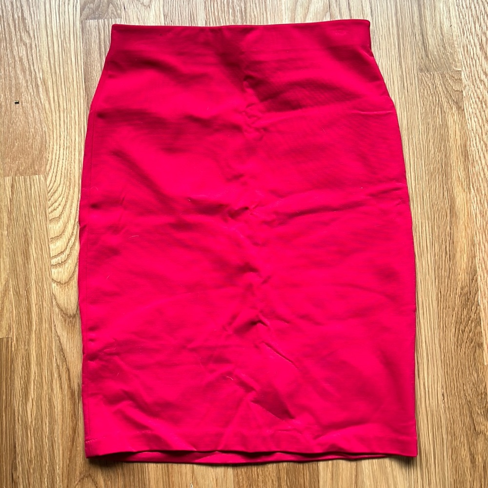 Red Philosophy pencil skirt